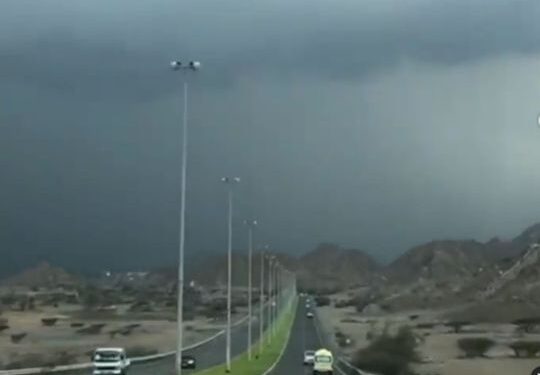 യു എ ഇ യുടെ വടക്കൻ മേഖലകളിൽ ശനിയാഴ്​ച ശക്തമായ മഴ ലഭിച്ചു