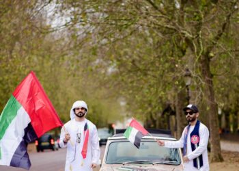 യു എ ഇ ദേശീയദിനം:  അലങ്കരിച്ച വാഹനവുമായി ഇഖ്ബാൽ ഇത്തവണ ലണ്ടനിൽ