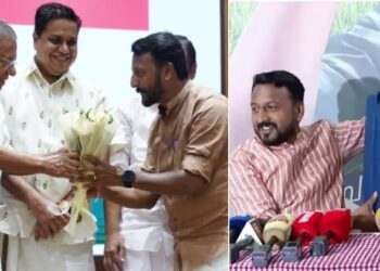 എംഎൽഎയായി സത്യപ്രതിജ്ഞ ചെയ്‌ത രാഹുലിന് നീല ട്രോളി ബാഗ് സമ്മാനം നൽകി സ്പീക്കർ