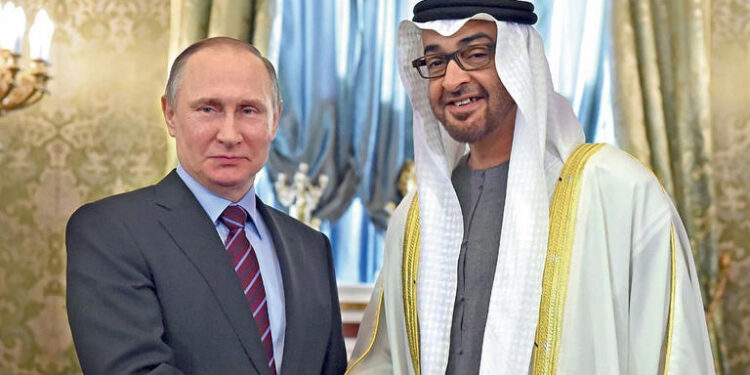 പുട്ടിൻ ഷെയ്‌ഖ് മുഹമ്മദുമായി ചർച്ച നടത്തി