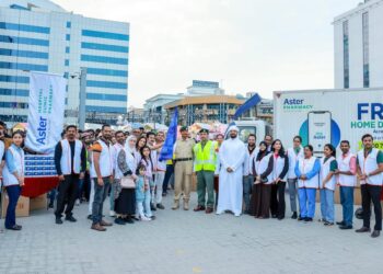 ആസ്റ്റര്‍ ഡിഎം ഹെല്‍ത്ത് കെയര്‍ ദുബായ് പോലീസുമായി സഹകരിച്ച് യുഎഇയിലെ വാഹന യാത്രക്കാര്‍ക്ക് റമദാനില്‍ 150,000 ഇഫ്താര്‍ കിറ്റുകള്‍ വിതരണം ചെയ്തു